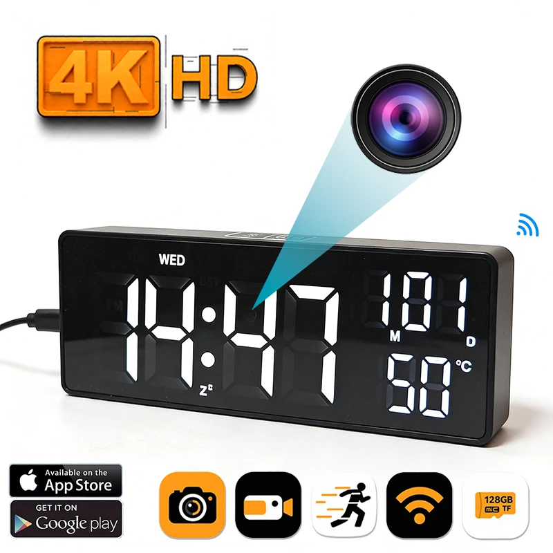 Hidden Camera Clock - Bezprzewodowa Mini Kamera Zegarowa WiFi 1080P
