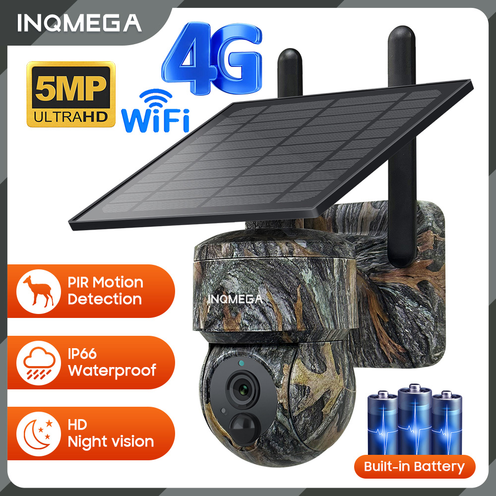 Home Security Outdoor Cameras - INQMEGA 5MP 4G / WIFI Bezprzewodowa