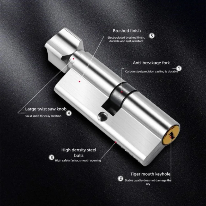 Home Security Doors - Aluminiowy wkładka zamka zatrzaskowego do drzwi