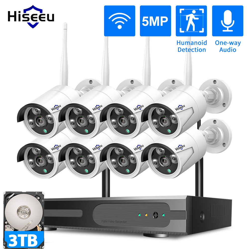 Home Security Monitoring - Hiseeu 3/5/8MP WiFi System Monitoringu CCTV