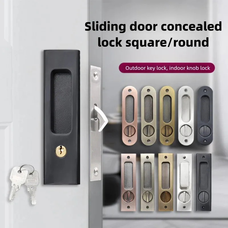 Home Security Doors - Wytrzymały czarny zamek hakowy do drzwi