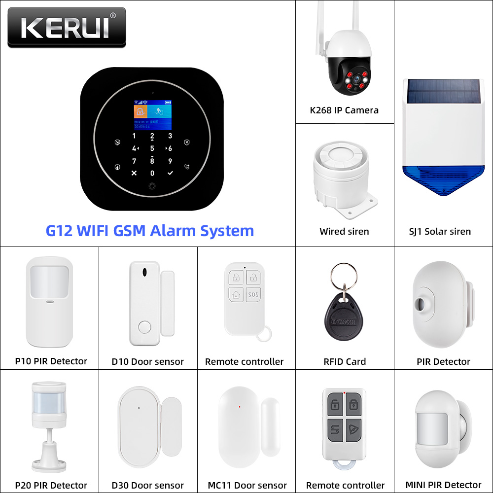 KERUI G12 2G Wifi Bezprzewodow – Sim Gsm Alarm recenzja i cena