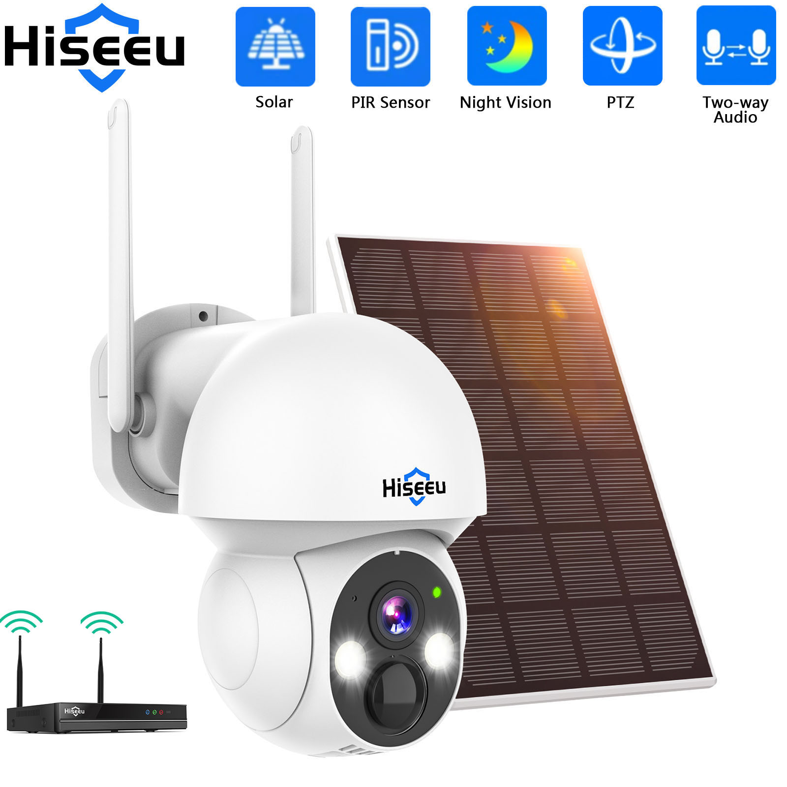 Hiseeu 2K 4MP WIFI PTZ Solar I – Home Security Cameras Outdoor recenzja i cena
