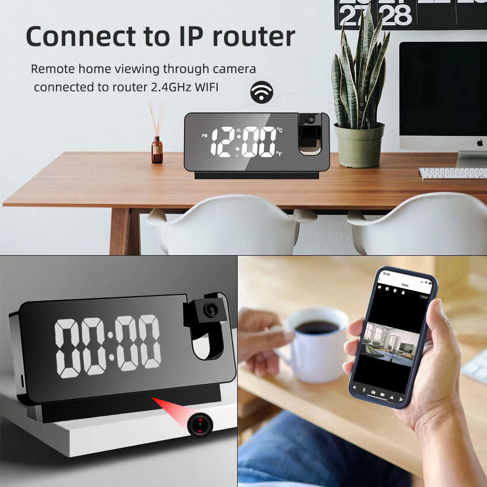 Kamera budzika z projekcją 4K  – Hidden Camera Clock recenzja i cena