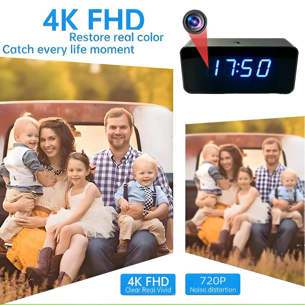 Kamera zegarowa 4K HD WiFi, ob – Hidden Camera Clock recenzja i cena