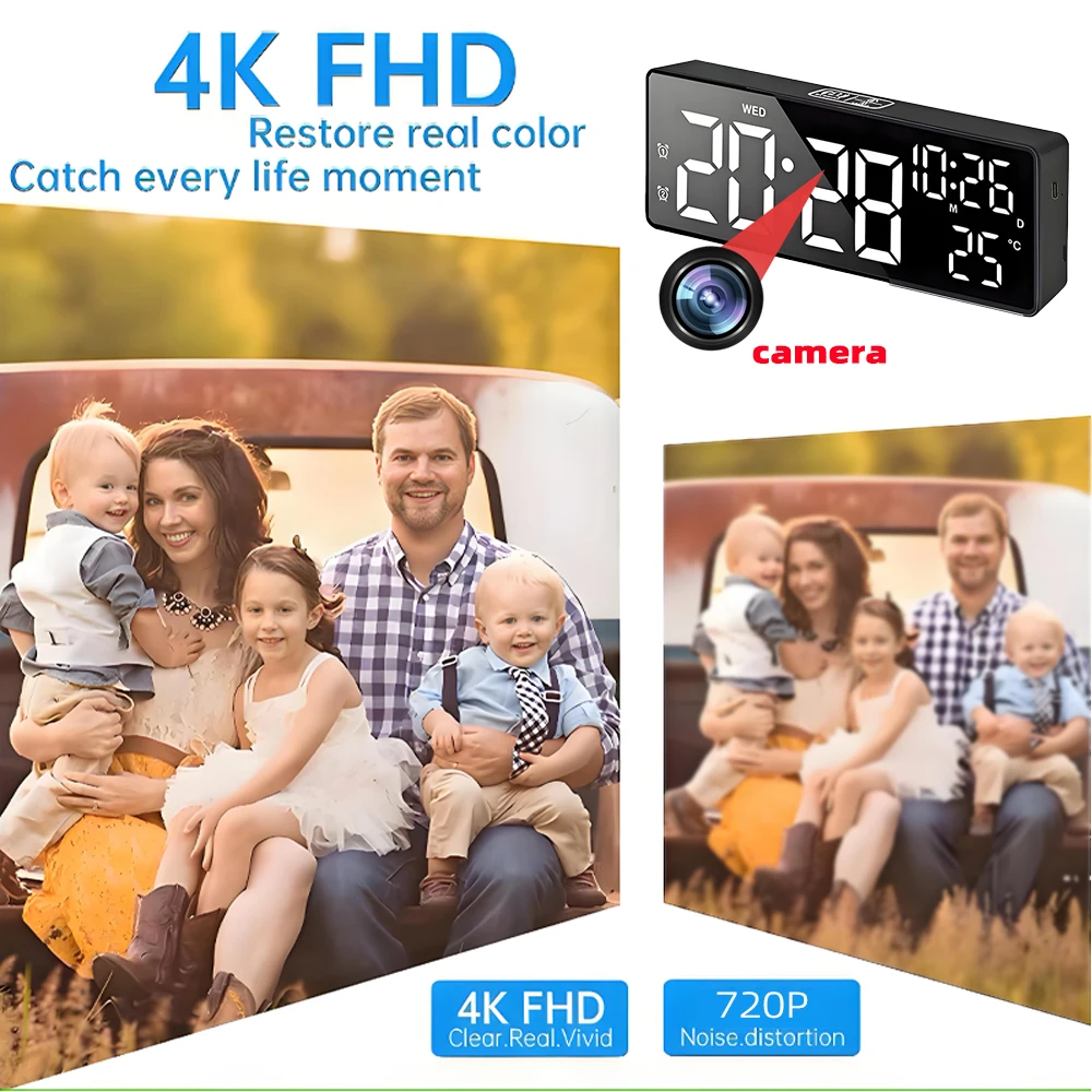 Mini kamera 4K HD, obsługuje z – Hidden Camera Clock recenzja i cena