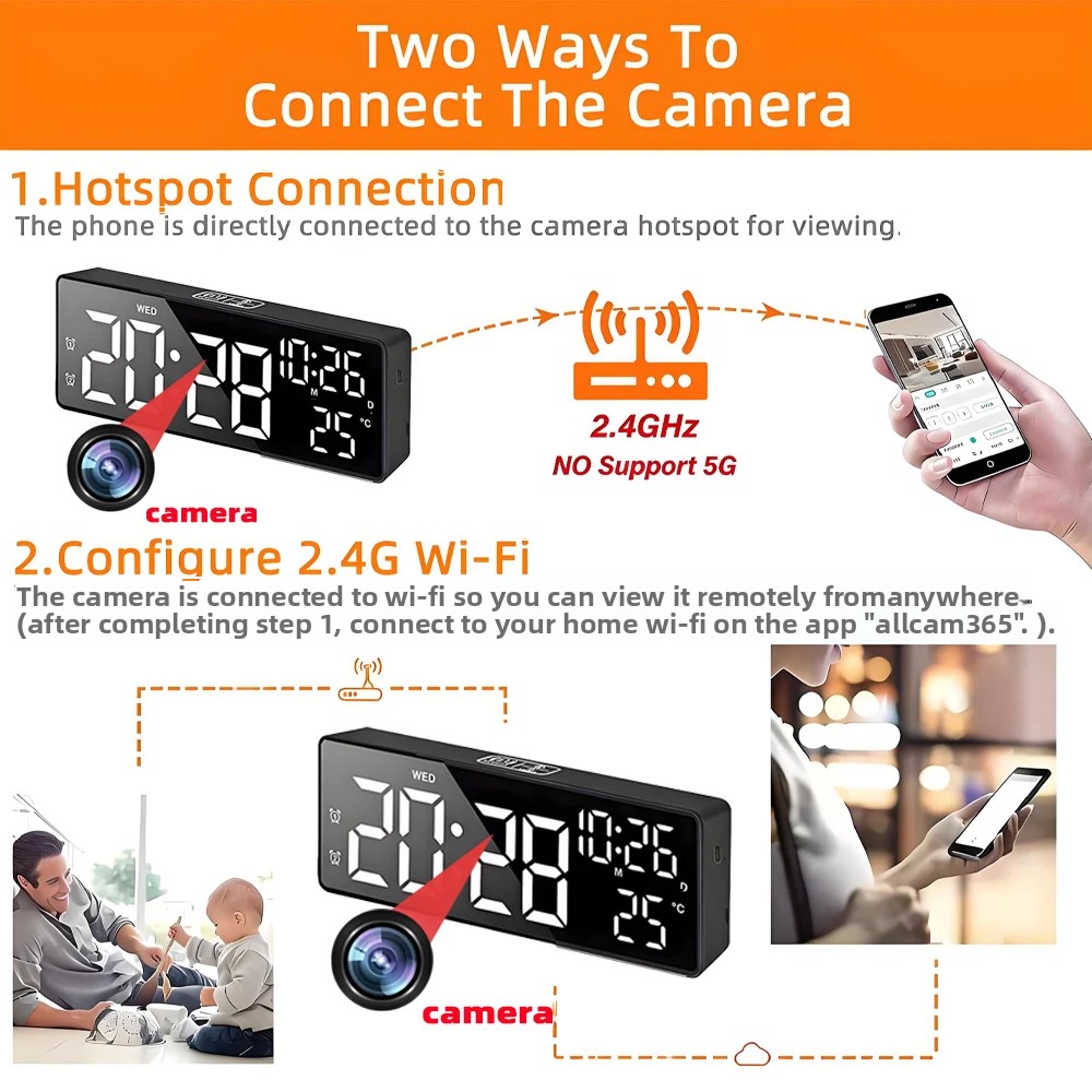 Mini kamera 4K HD, obsługuje z – Hidden Camera Clock recenzja i cena