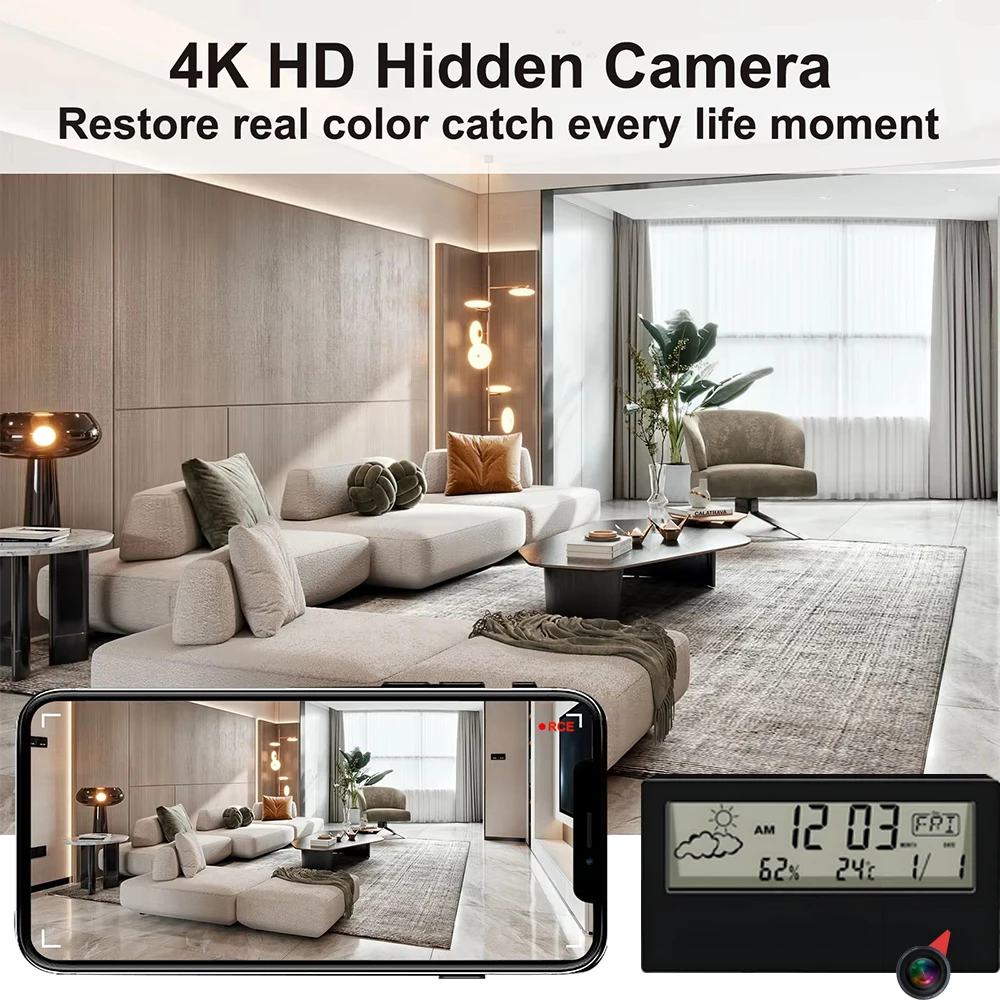 Kamera WiFi HD 4K, nowa mini k – Hidden Camera Clock recenzja i cena